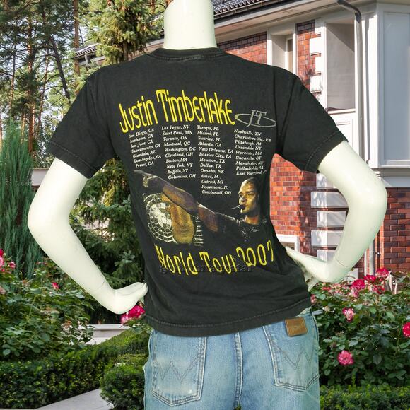 Y2K Vintage Justin Timberlake World Tour 2007 T Shirt S - Picture 4 of 8